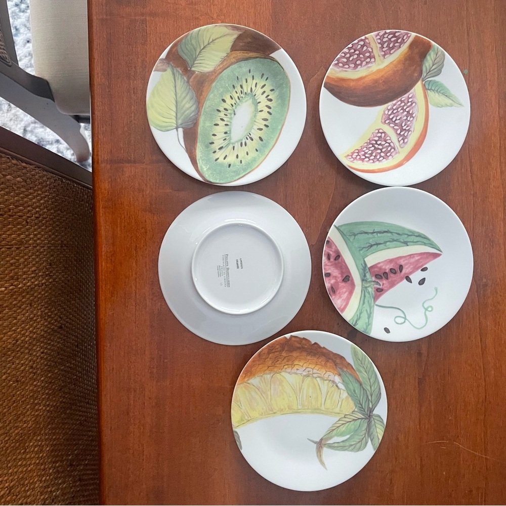 Limoges Philippe Deshoulieres Fruit dessert/ canapé plates